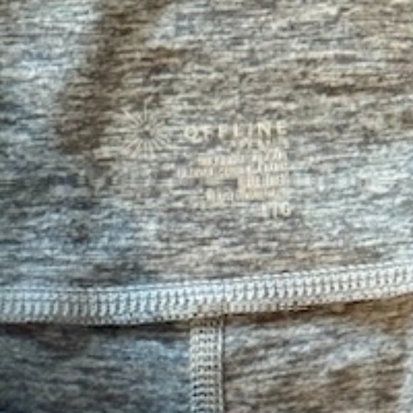 Aerie Offline The Hugger Flare Foldover Hi Rise Gray Leggings Women Sz L Pocket - Picture 2 of 8